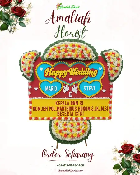 Papan Bunga Pernikahan Villa Nusa Indah